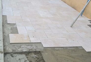 terrasse travertin le mans