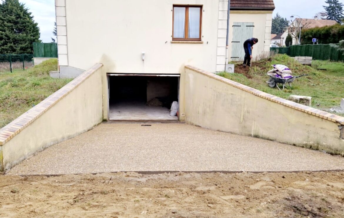 Création descente de garage Villiers-Saint-Frédéric 78640 – Maçonnerie 78