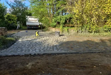 pose paves ciment dollon